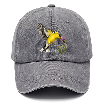 Goldfinch Thistle Flower Classic Cap