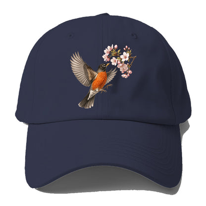 Robin Cherry Blossom Baseball Cap