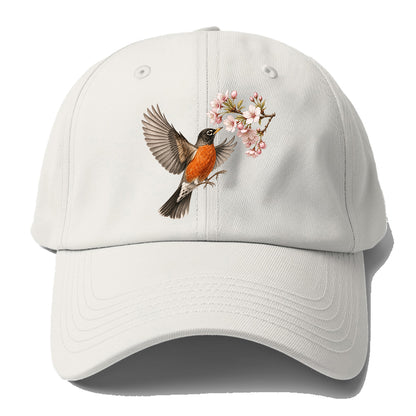 Robin Cherry Blossom Baseball Cap