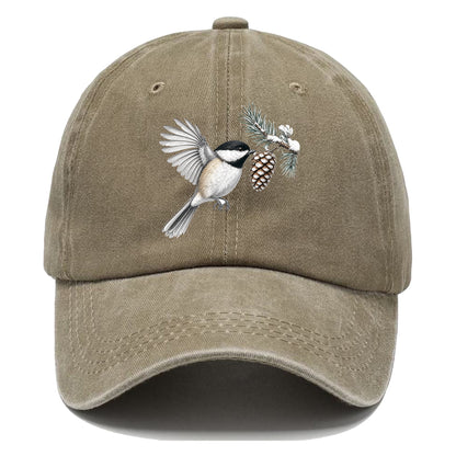 Chickadee Snow Pine Classic Cap