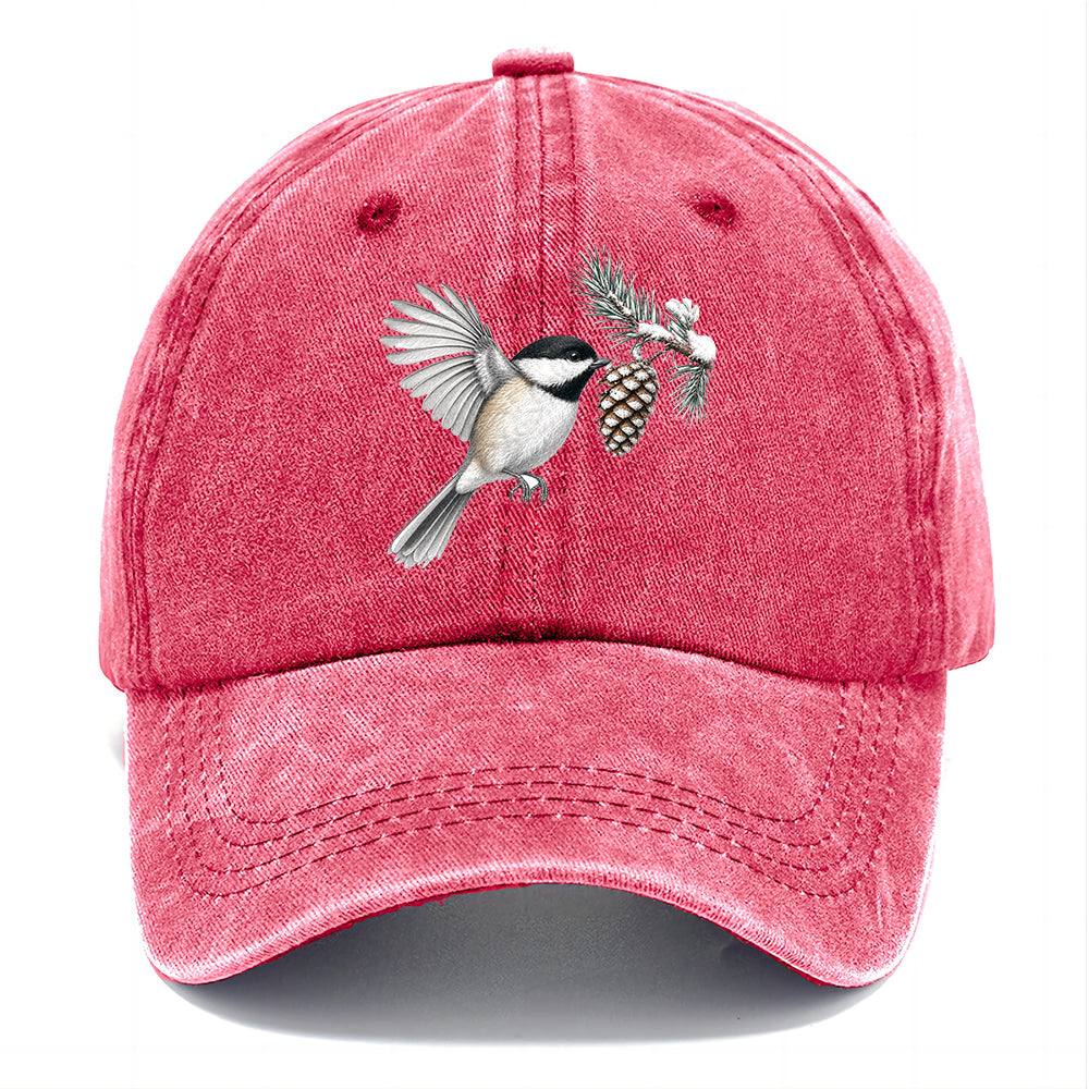 Chickadee Snow Pine Classic Cap
