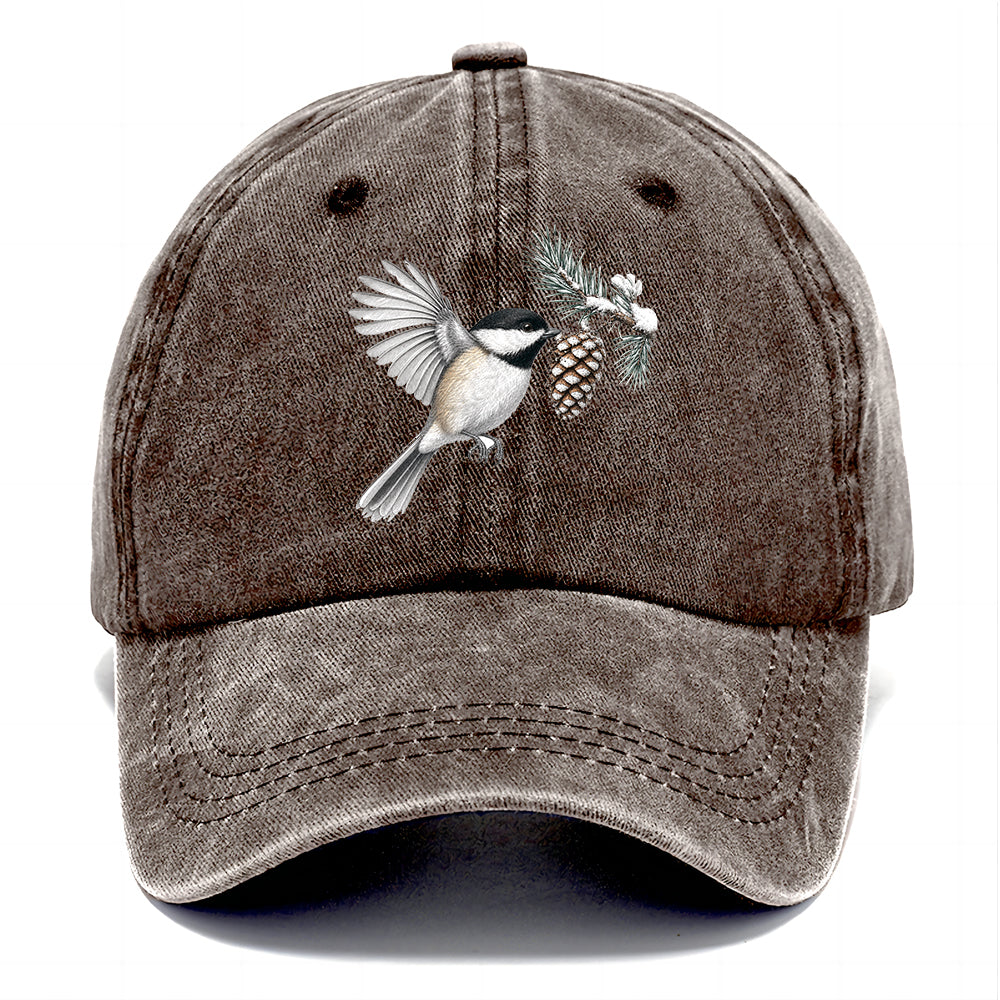 Chickadee Snow Pine Classic Cap