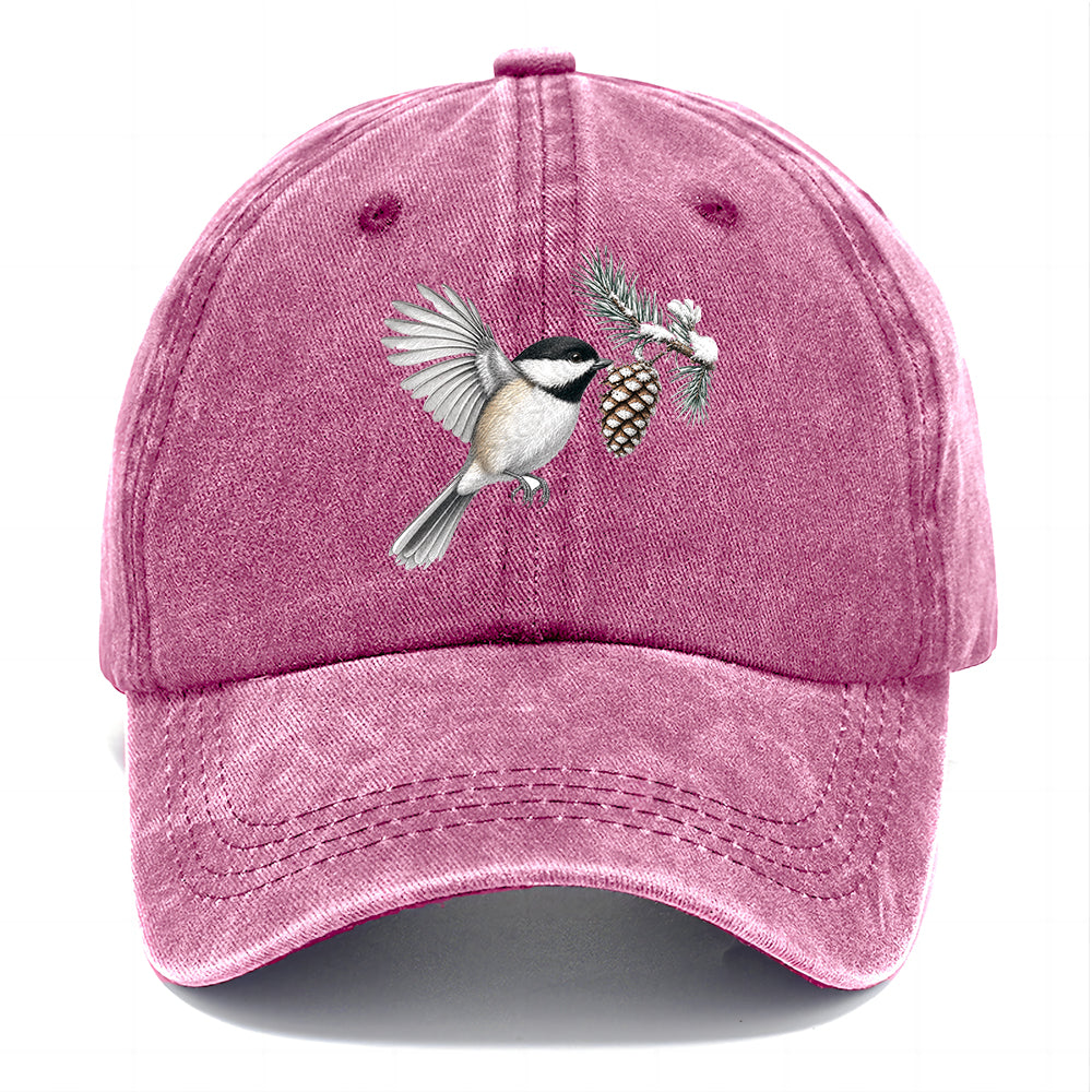 Chickadee Snow Pine Classic Cap