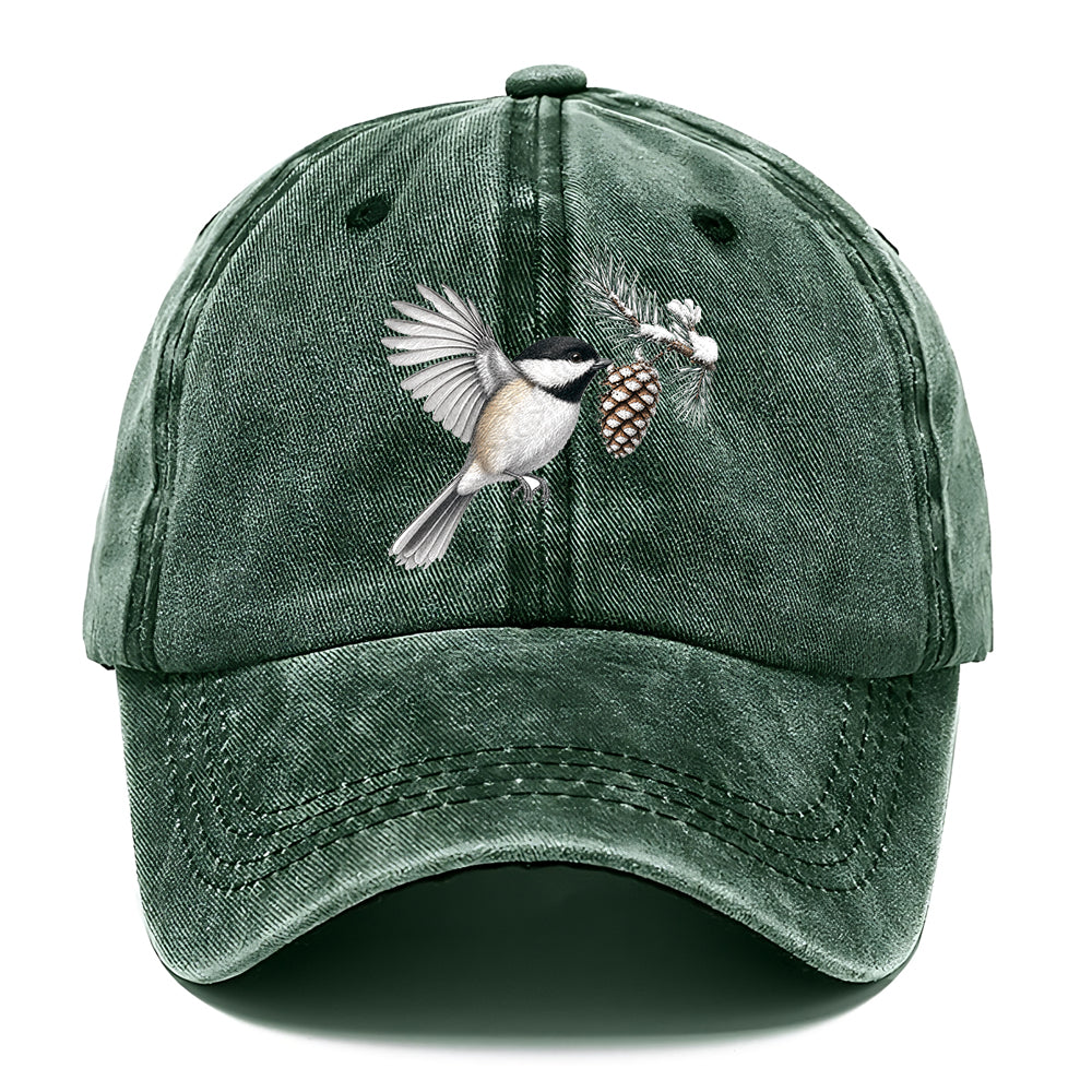 Chickadee Snow Pine Classic Cap