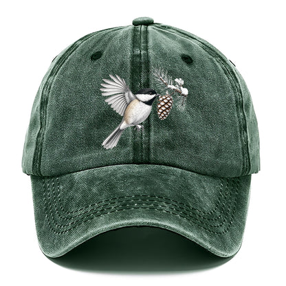 Chickadee Snow Pine Classic Cap