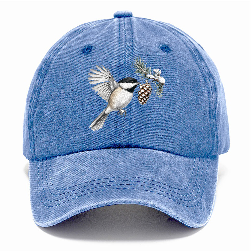 Chickadee Snow Pine Classic Cap