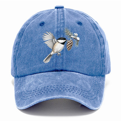 Chickadee Snow Pine Classic Cap