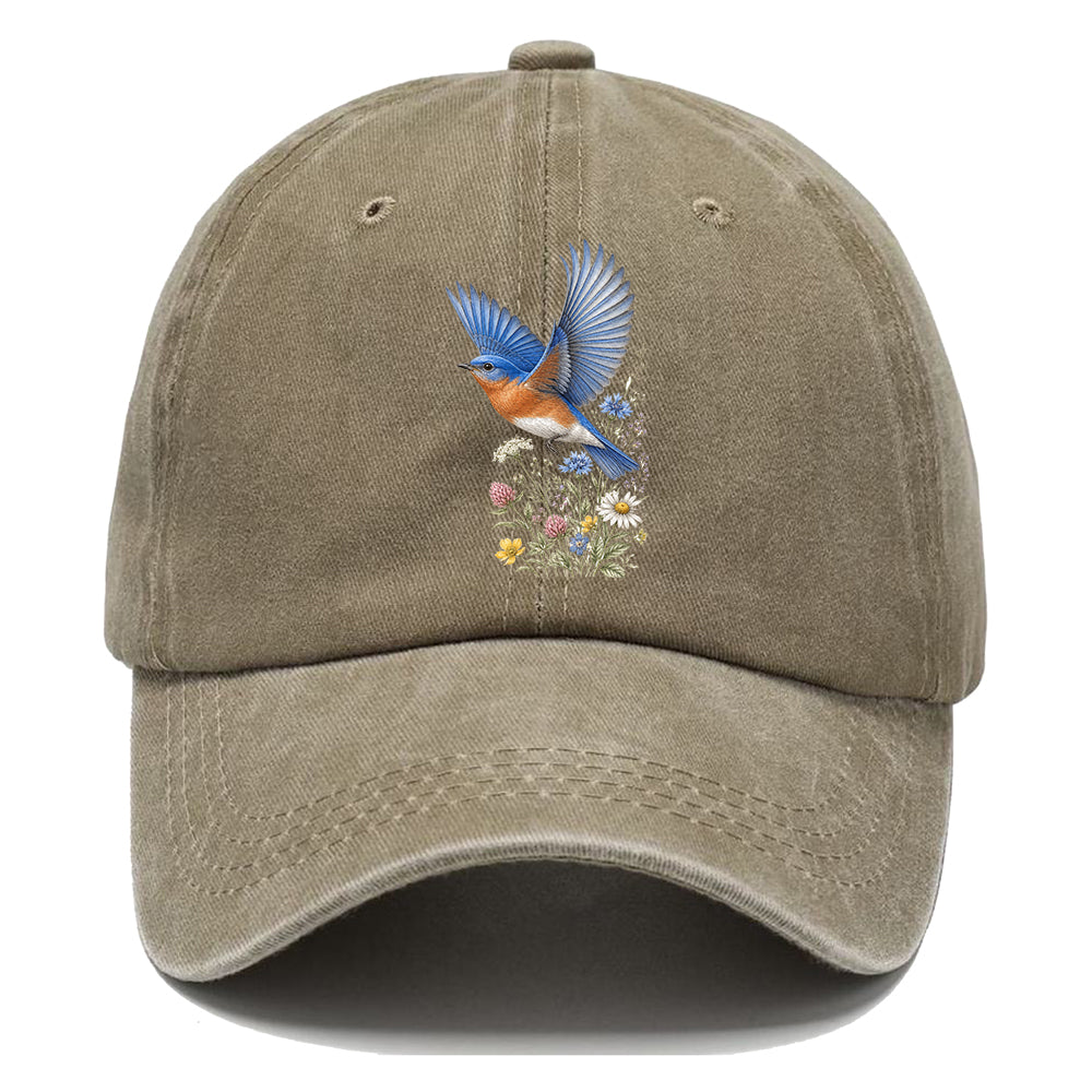 Bluebird Meadow Flowers Classic Cap
