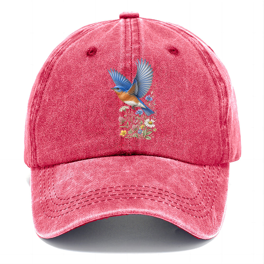 Bluebird Meadow Flowers Classic Cap