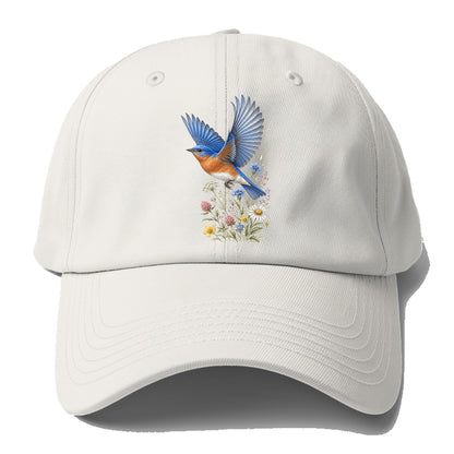 Bluebird Meadow Flowers Baseball Cap