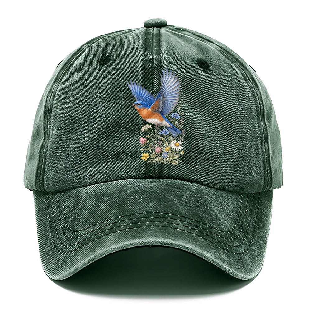 Bluebird Meadow Flowers Classic Cap