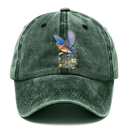 Bluebird Meadow Flowers Classic Cap