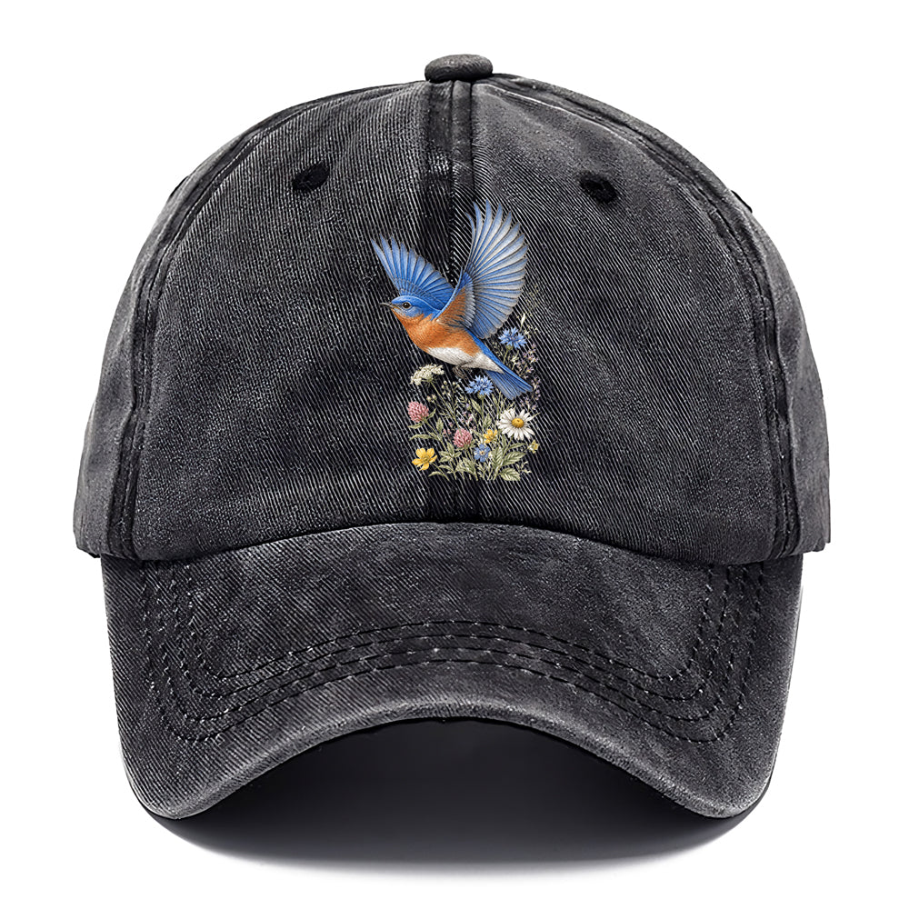 Bluebird Meadow Flowers Classic Cap