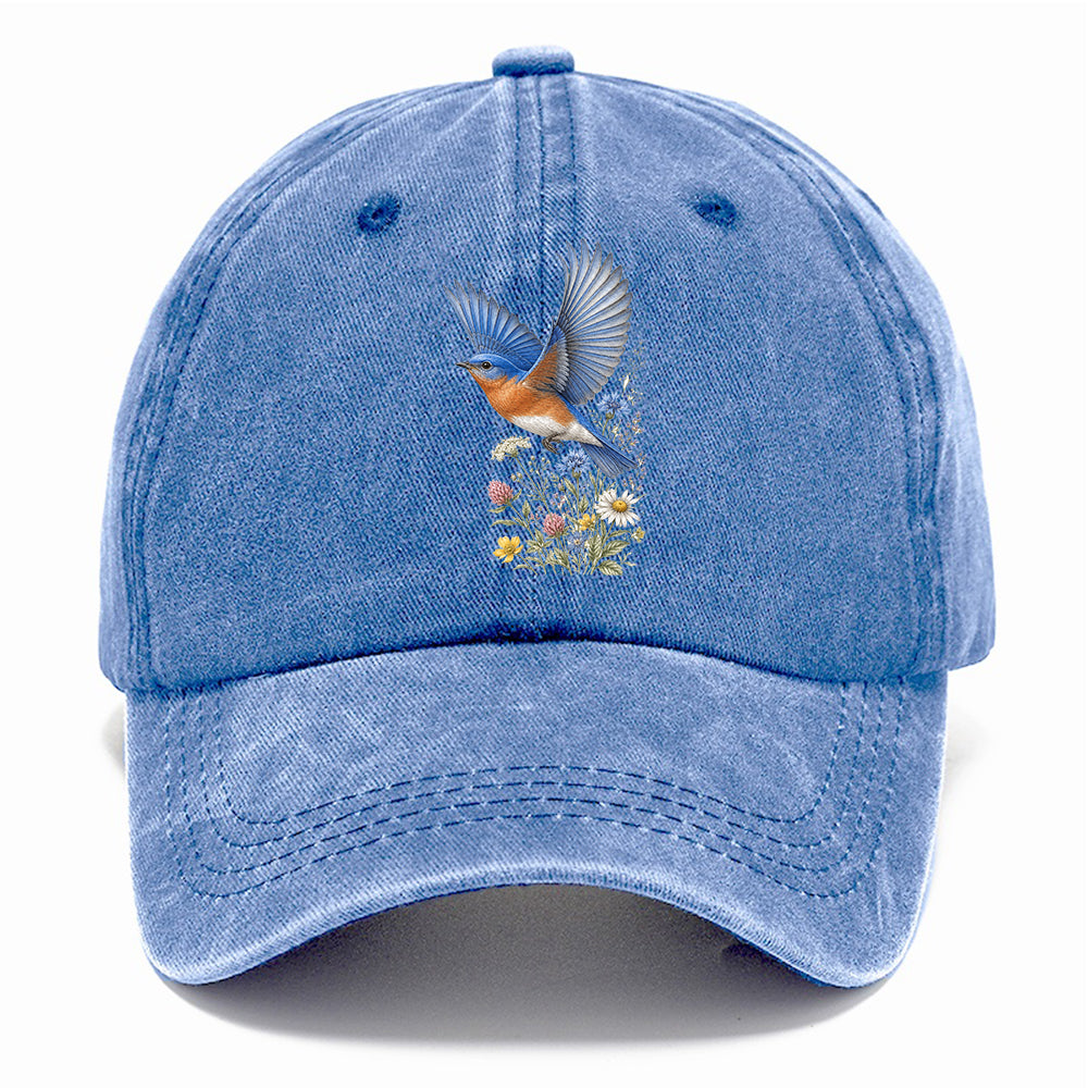 Bluebird Meadow Flowers Classic Cap