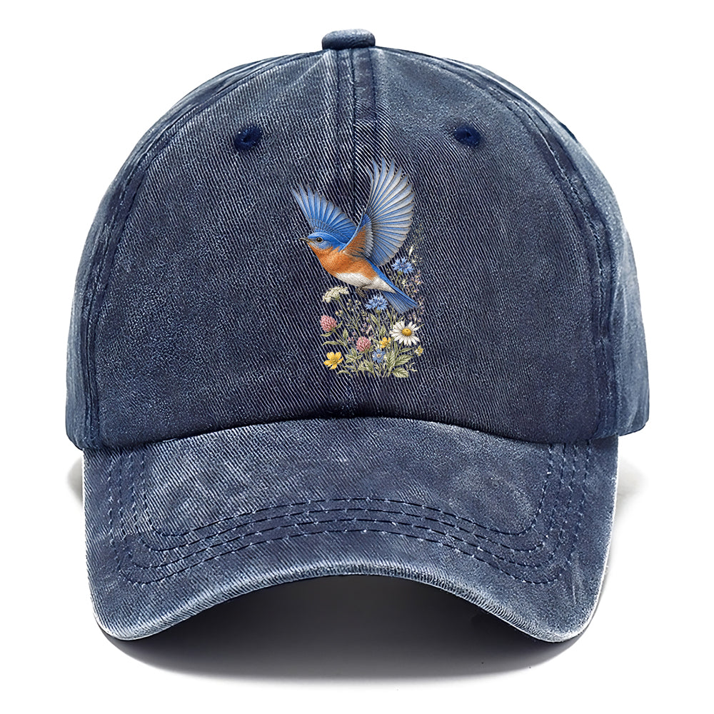 Bluebird Meadow Flowers Classic Cap