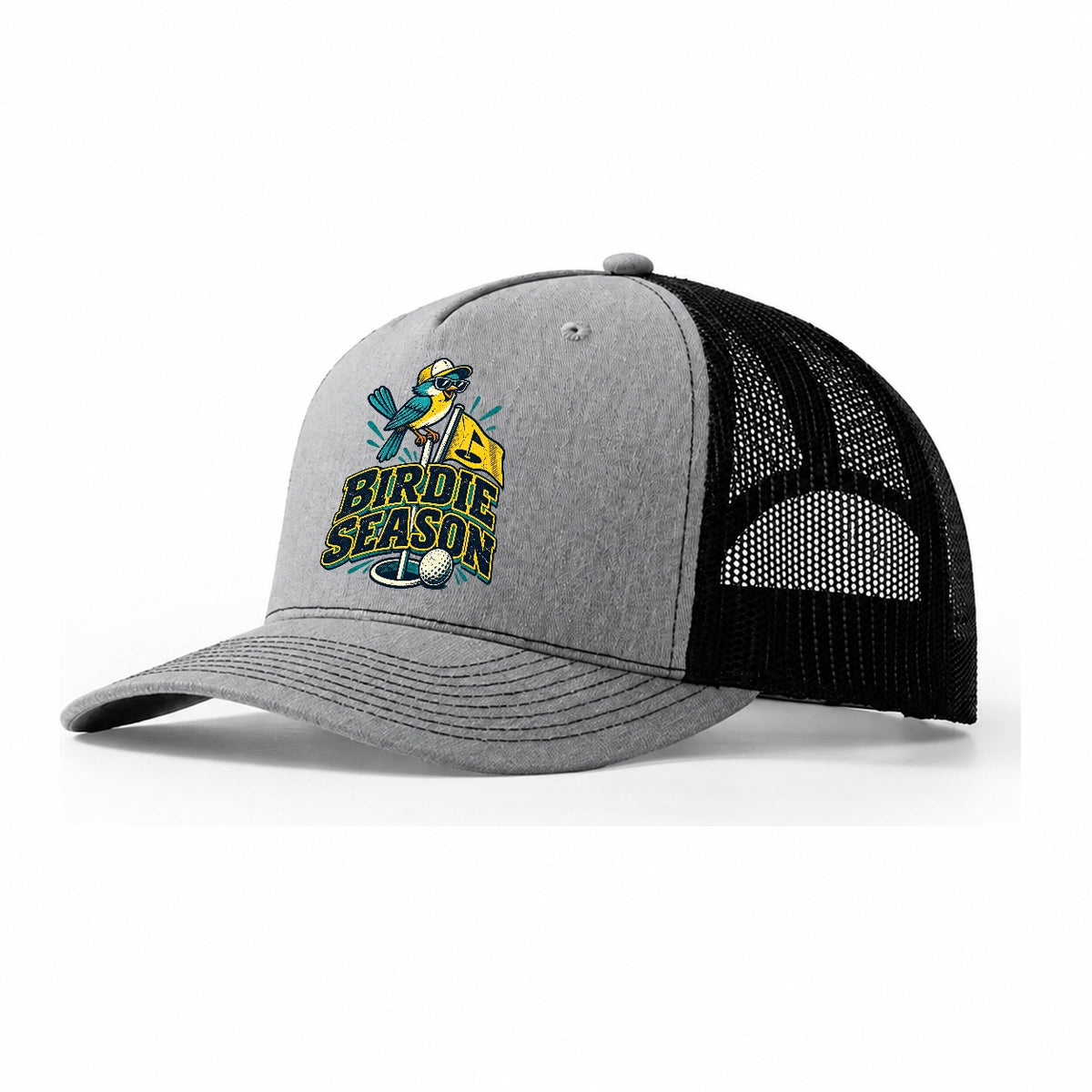 Birdie Season Golf Life Trucker Hat – Sport Grey Black
