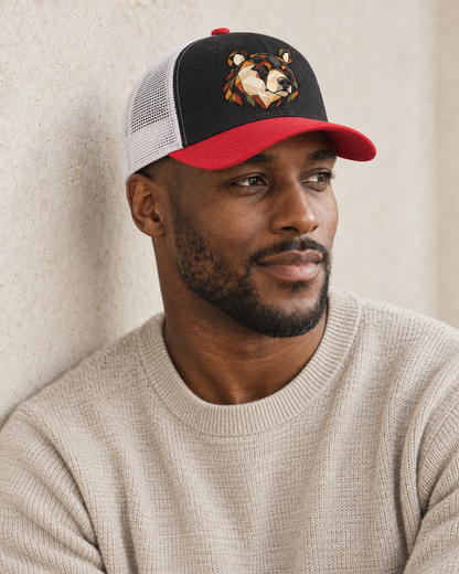 Model wearing the cap