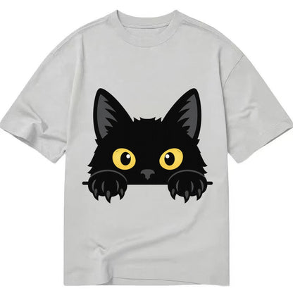 Black Cat  - Classic T-shirt – Grey