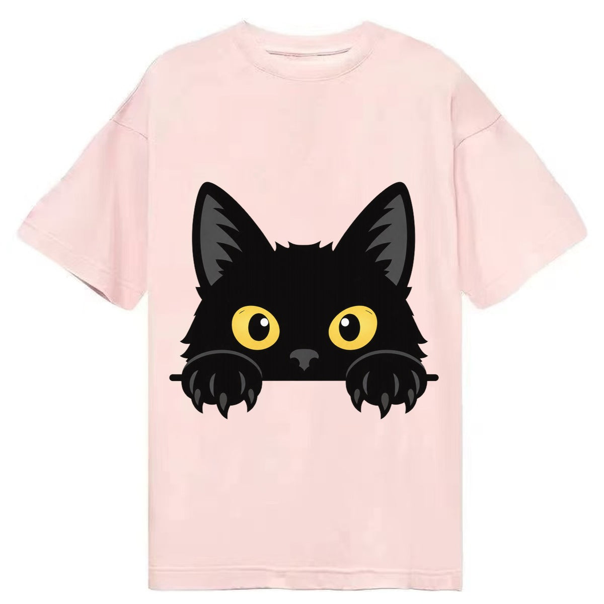 Black Cat  - Classic T-shirt – Pink