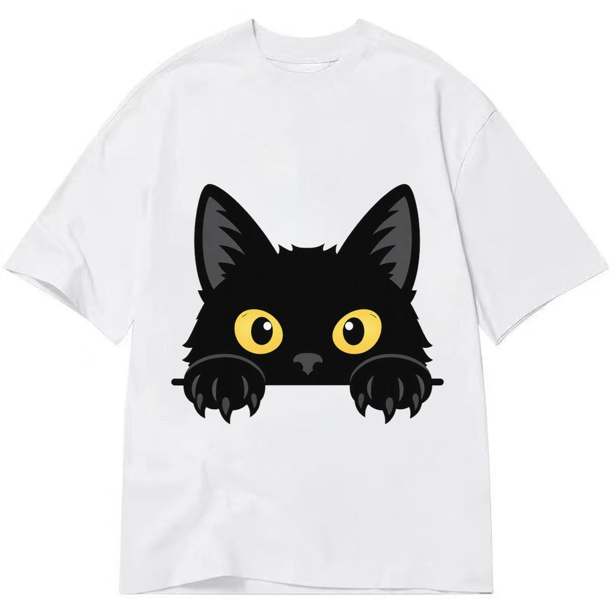 Black Cat  - Classic T-shirt – White