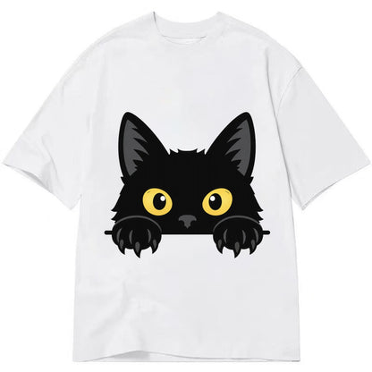 Black Cat  - Classic T-shirt – White