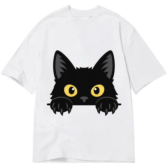 Black Cat  - Classic T-shirt – White