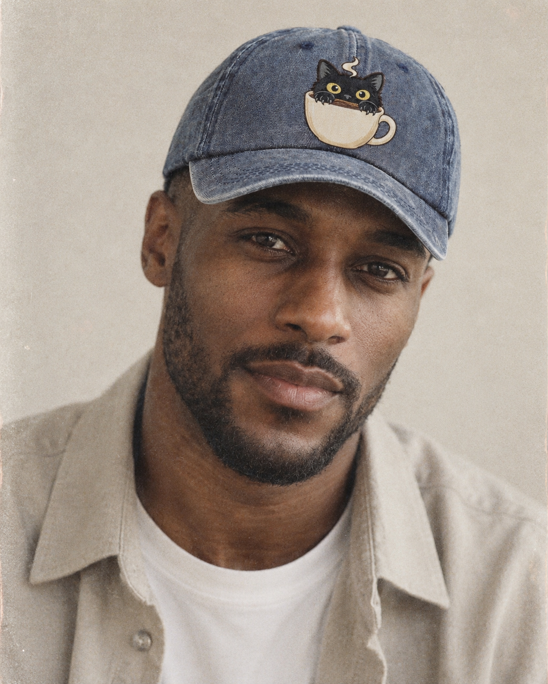 Model wearing the cap