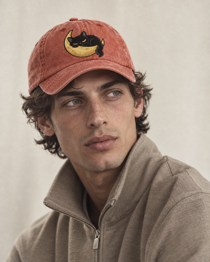 Model wearing the cap
