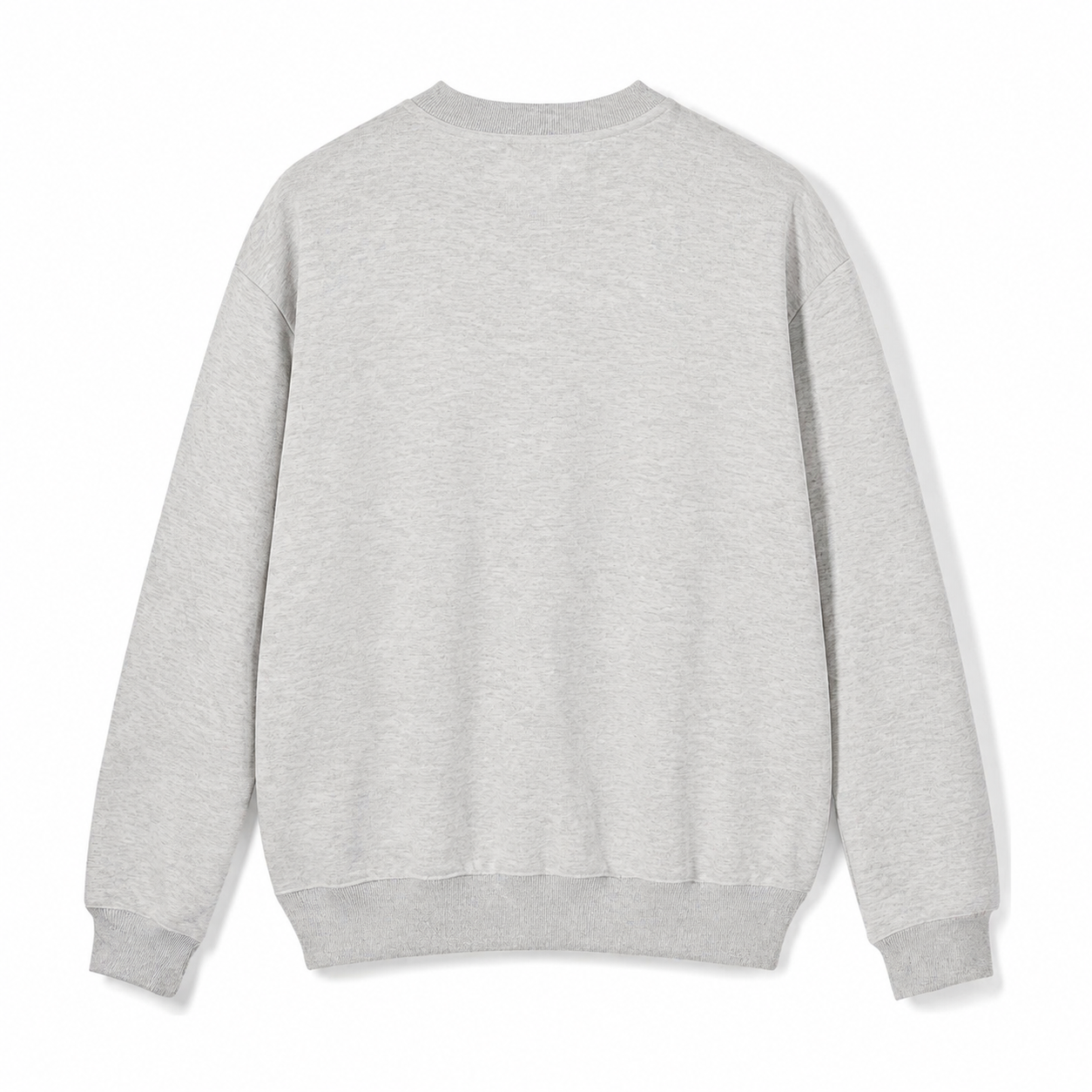 Black Cat Fleece Sweatshirt – light-gray back view