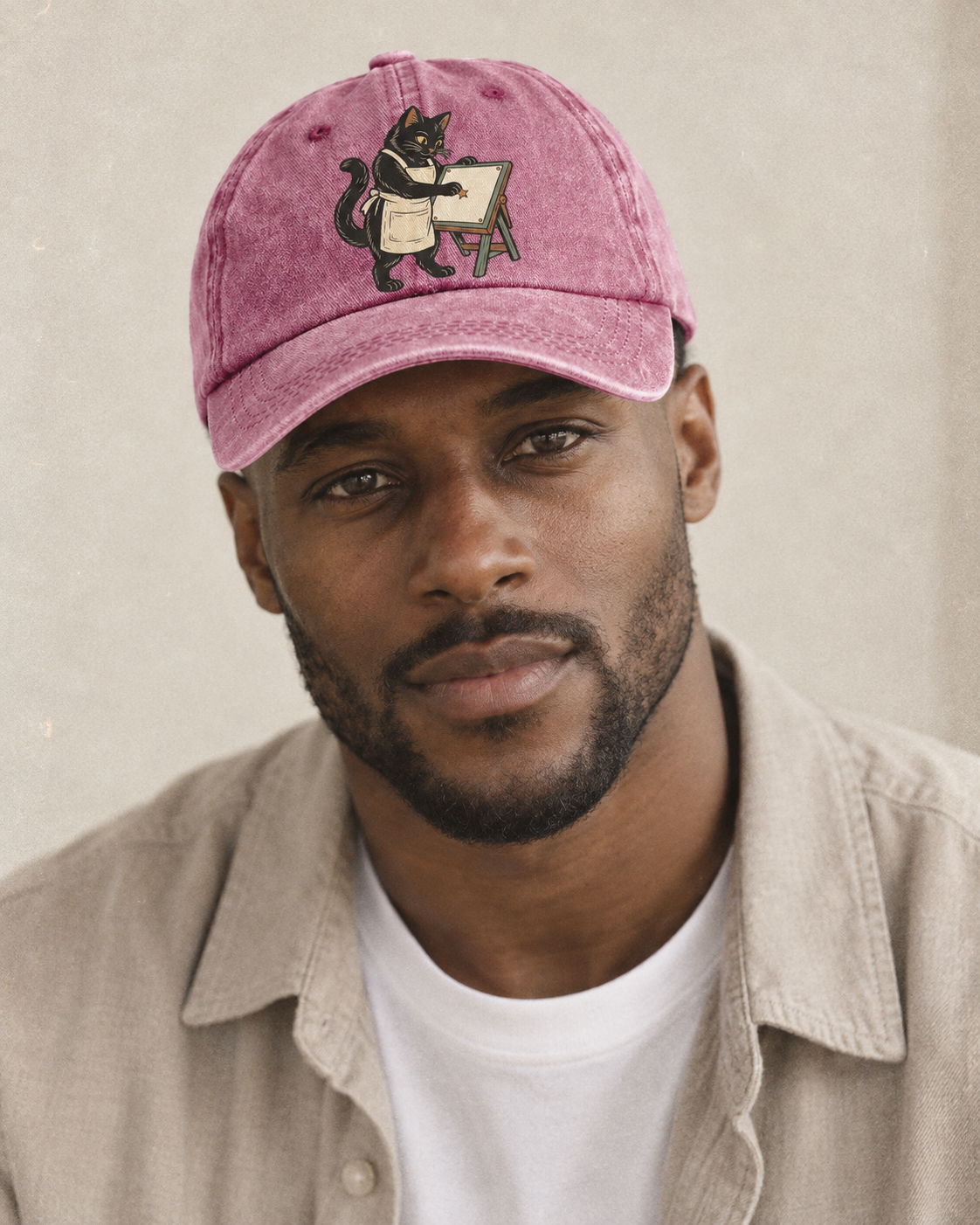 Model wearing the cap