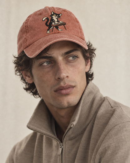 Model wearing the cap