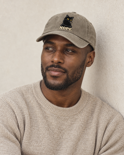 Model wearing the cap