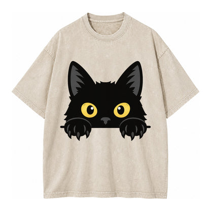 Black Cat  - Vintage T-shirt – Off White