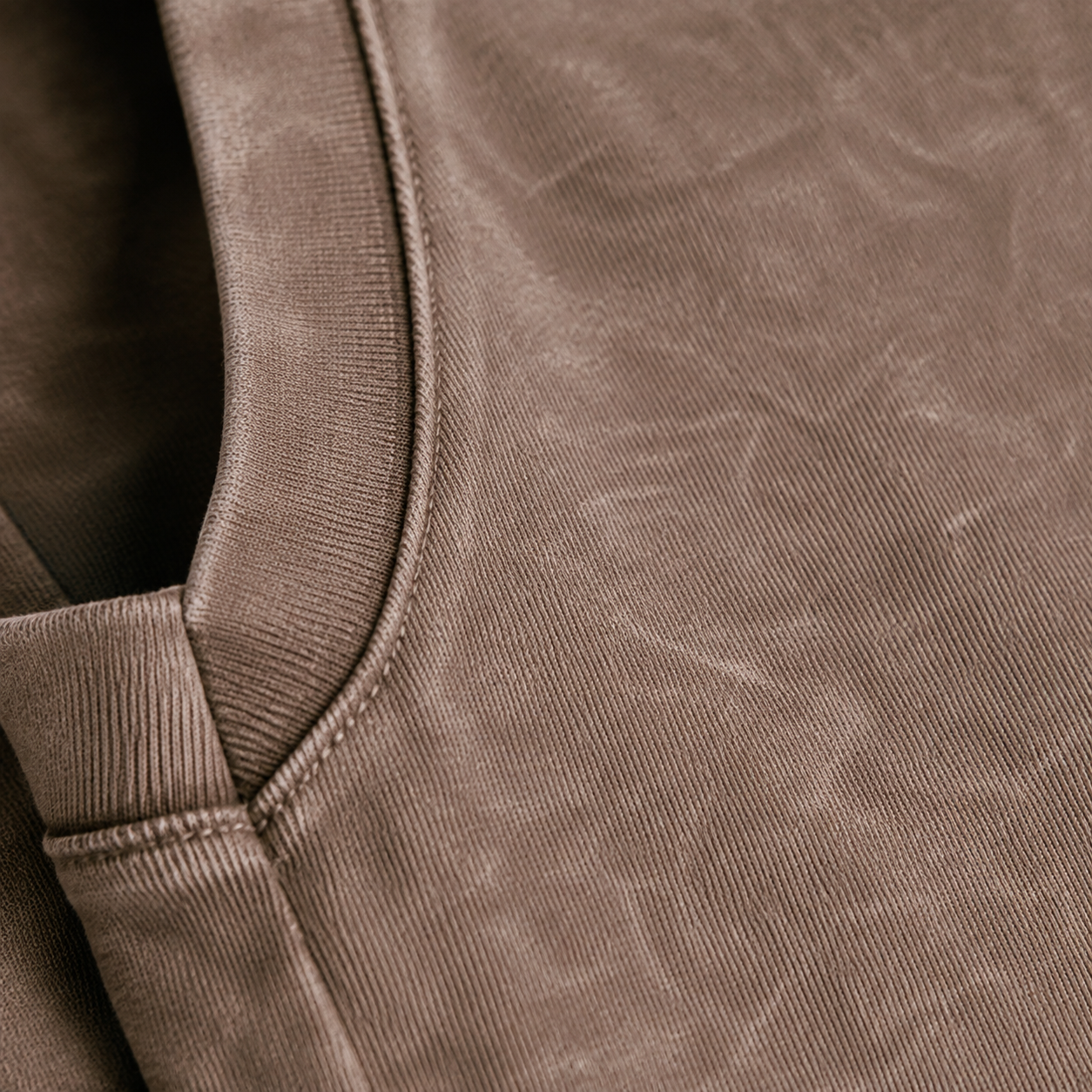 Black Cat Vintage Washed Tank – brown fabric close-up
