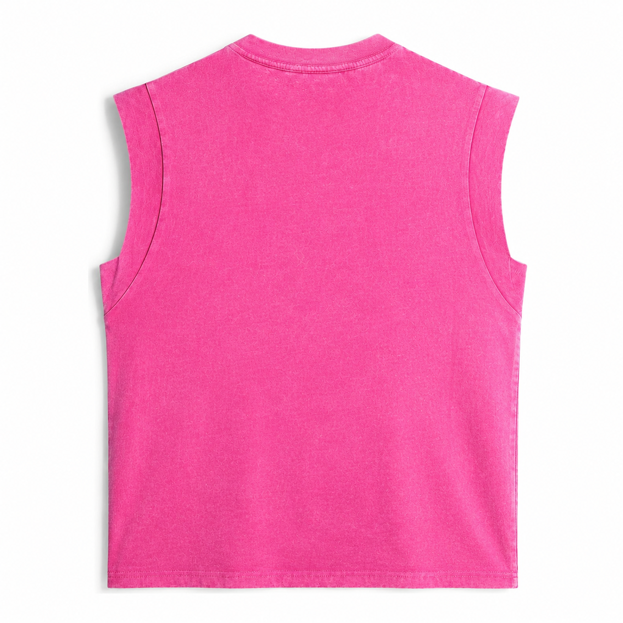 Black Cat Vintage Washed Tank – pink back view