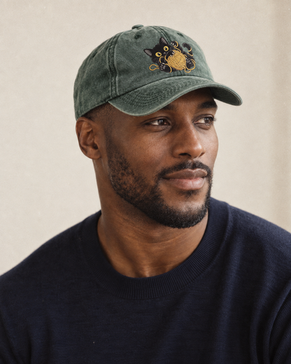 Model wearing the cap