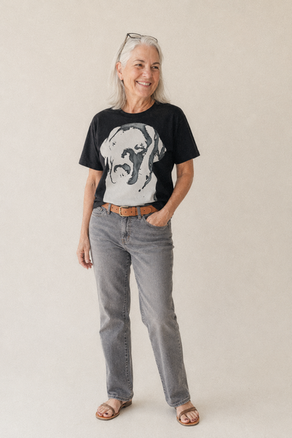 Black Labrador Classic T-shirt – studio model photo