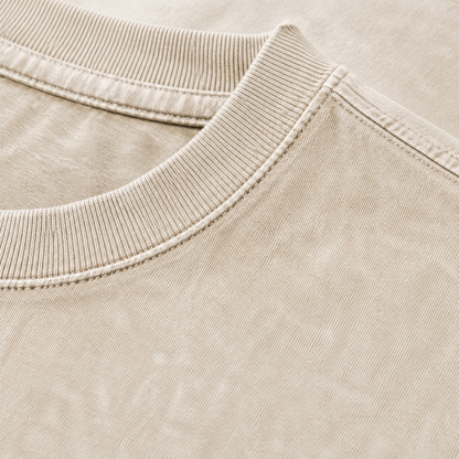 Black Labrador Vintage T-shirt – off-white fabric close-up