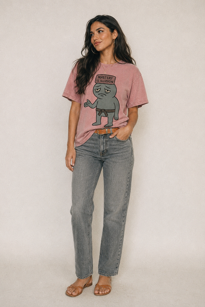Black Pug Charming Companion Vintage T-shirt – studio model photo