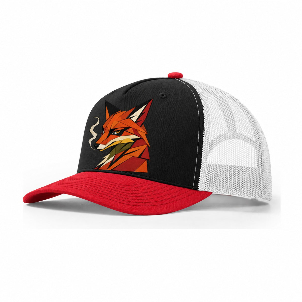 Sly Fox Profile Trucker Hat – Black Red White