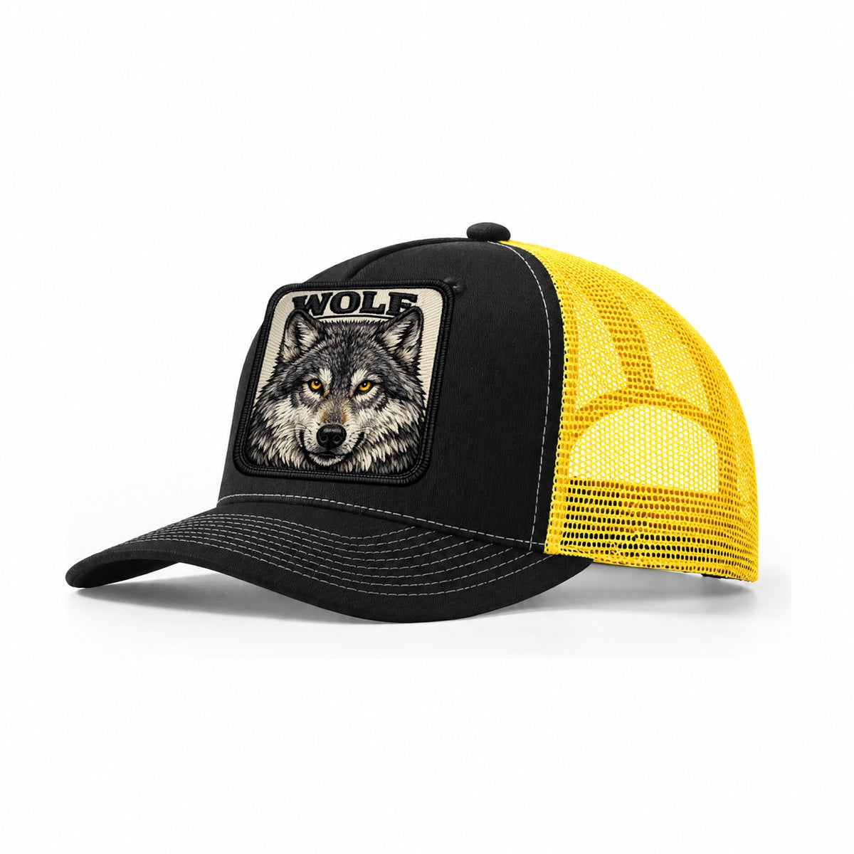 Wolf Trucker Hat – Black Yellow