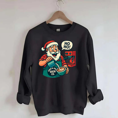 Santa Barista - Crewneck Sweatshirt - black