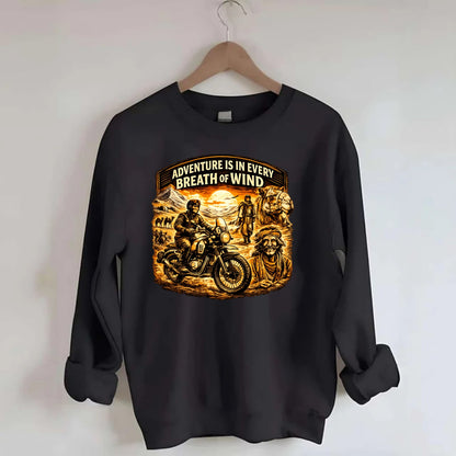 Adventure Vintage Rides - Crewneck Sweatshirt - black