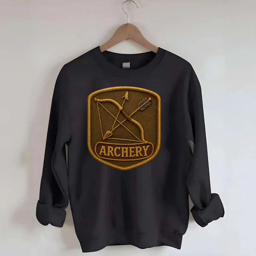 Bow and arrow crossed - archery enthusiast - Crewneck Sweatshirt