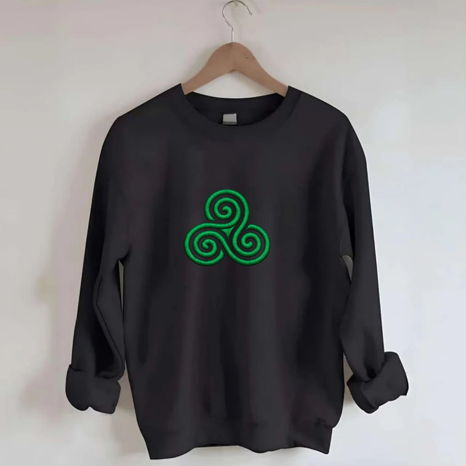 Triple Spiral - Crewneck Sweatshirt - black