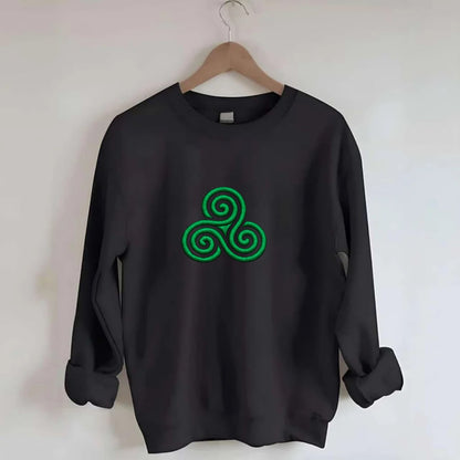 Triple Spiral - Crewneck Sweatshirt - black