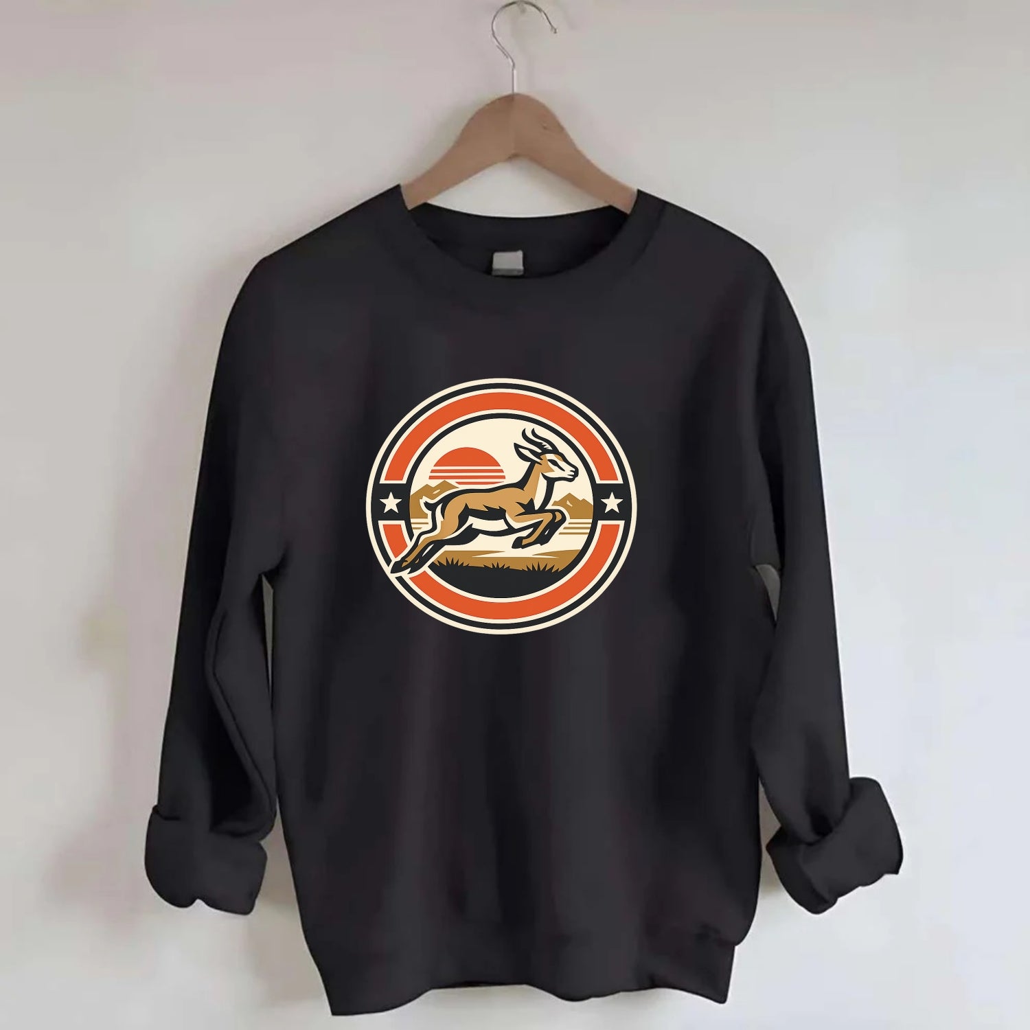 Proud Springbok Emblem - Crewneck Sweatshirt - black