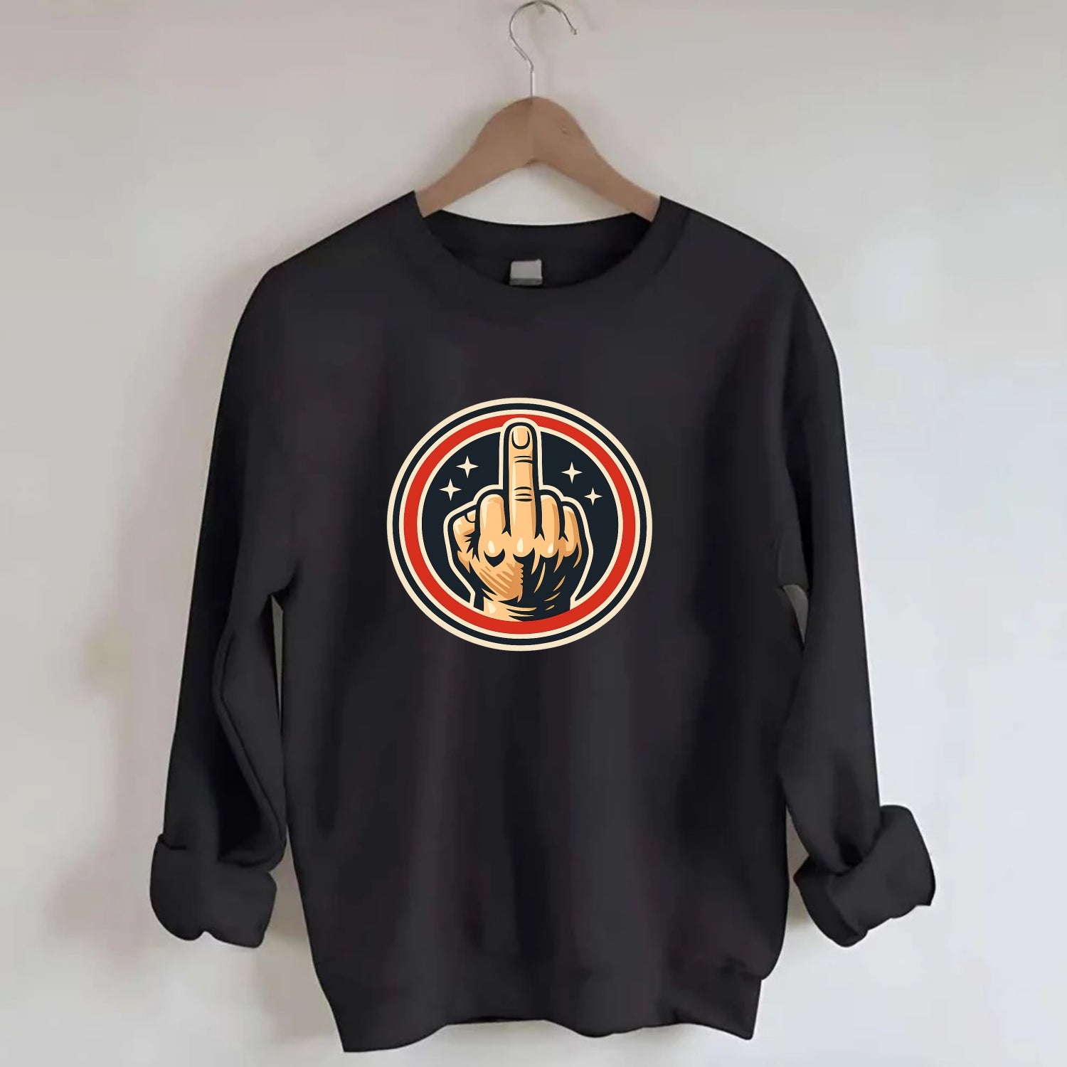 Defiant Spirit Emblem - Crewneck Sweatshirt - black