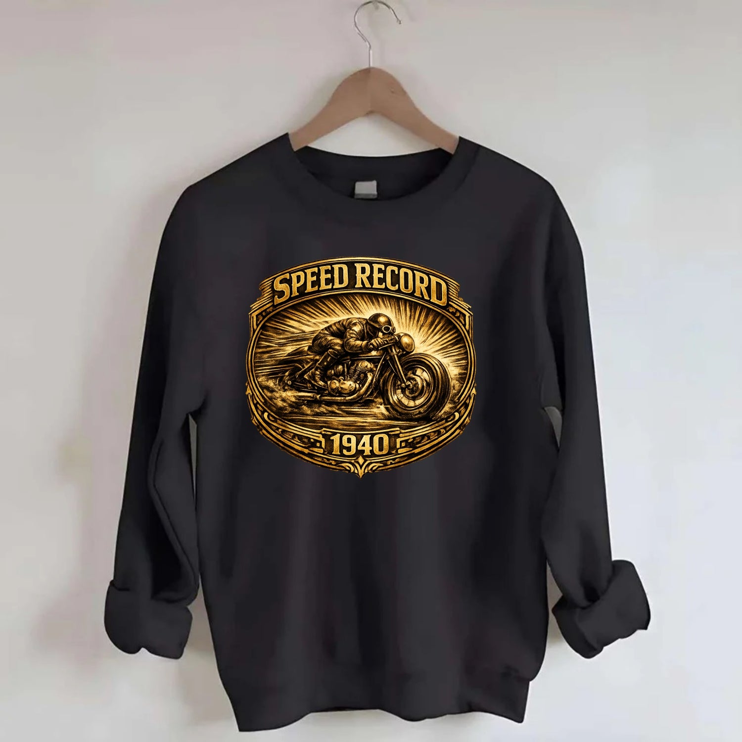 Speed Record Racer - Crewneck Sweatshirt - black
