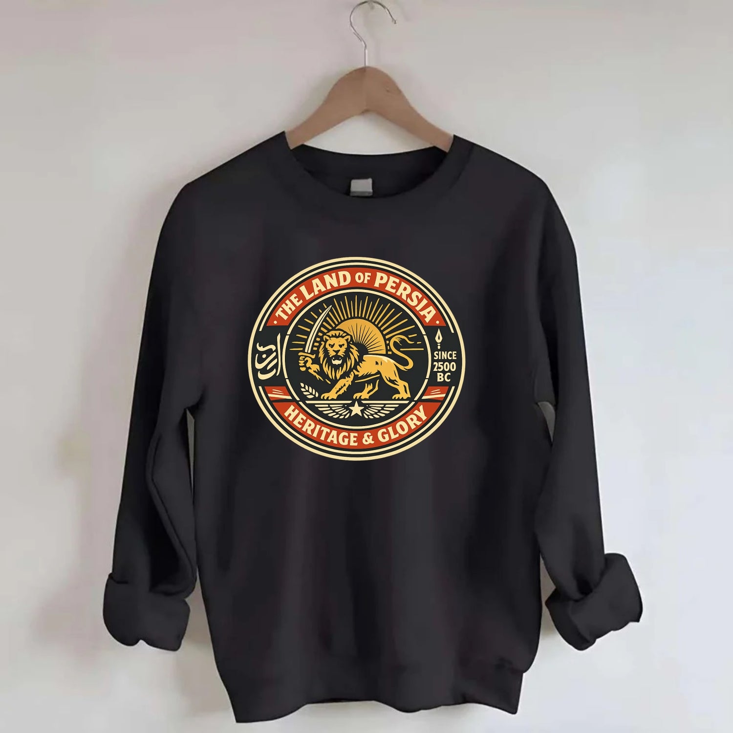 Iranian Heritage Emblem - Crewneck Sweatshirt - black